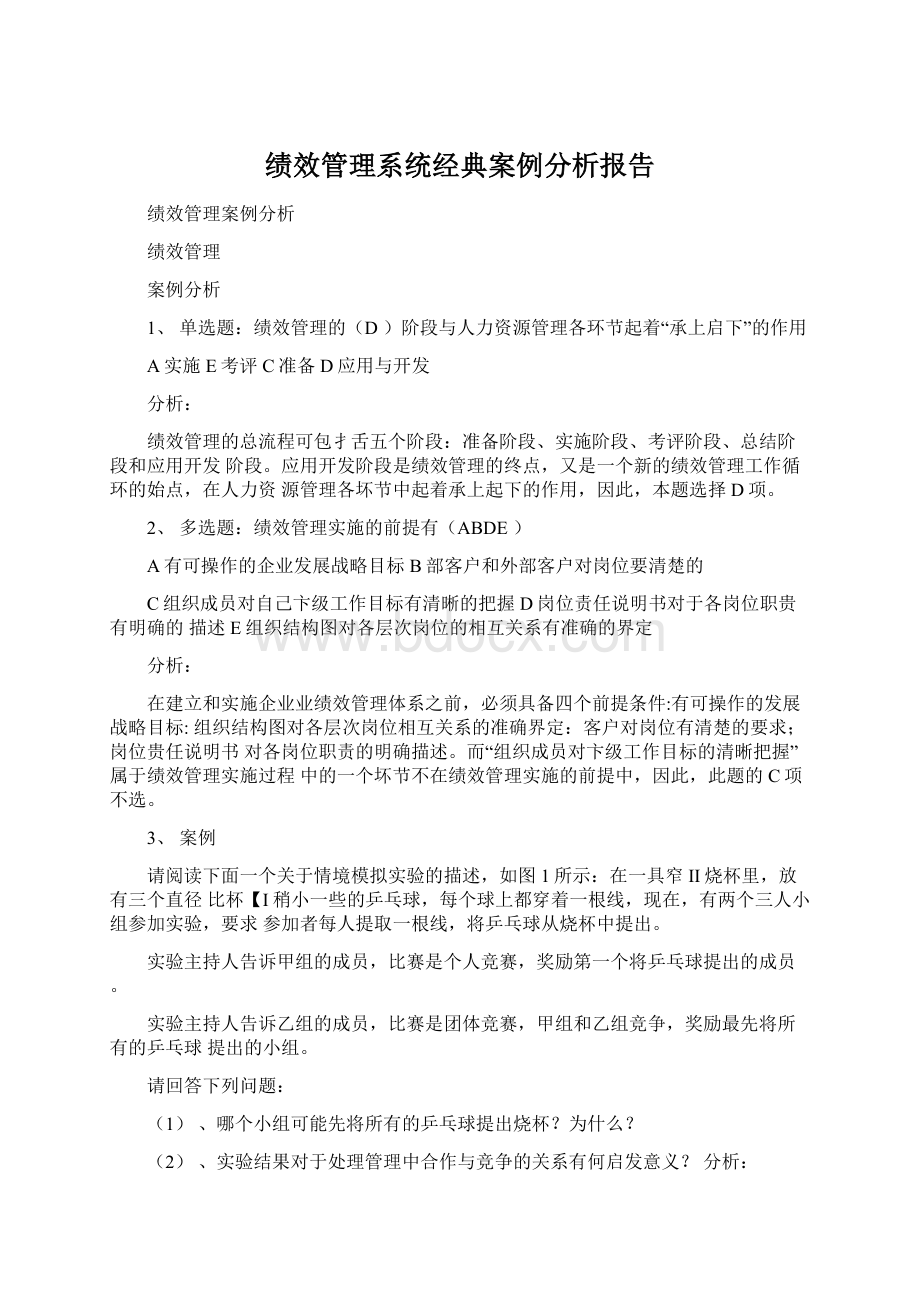 绩效管理系统经典案例分析报告.docx