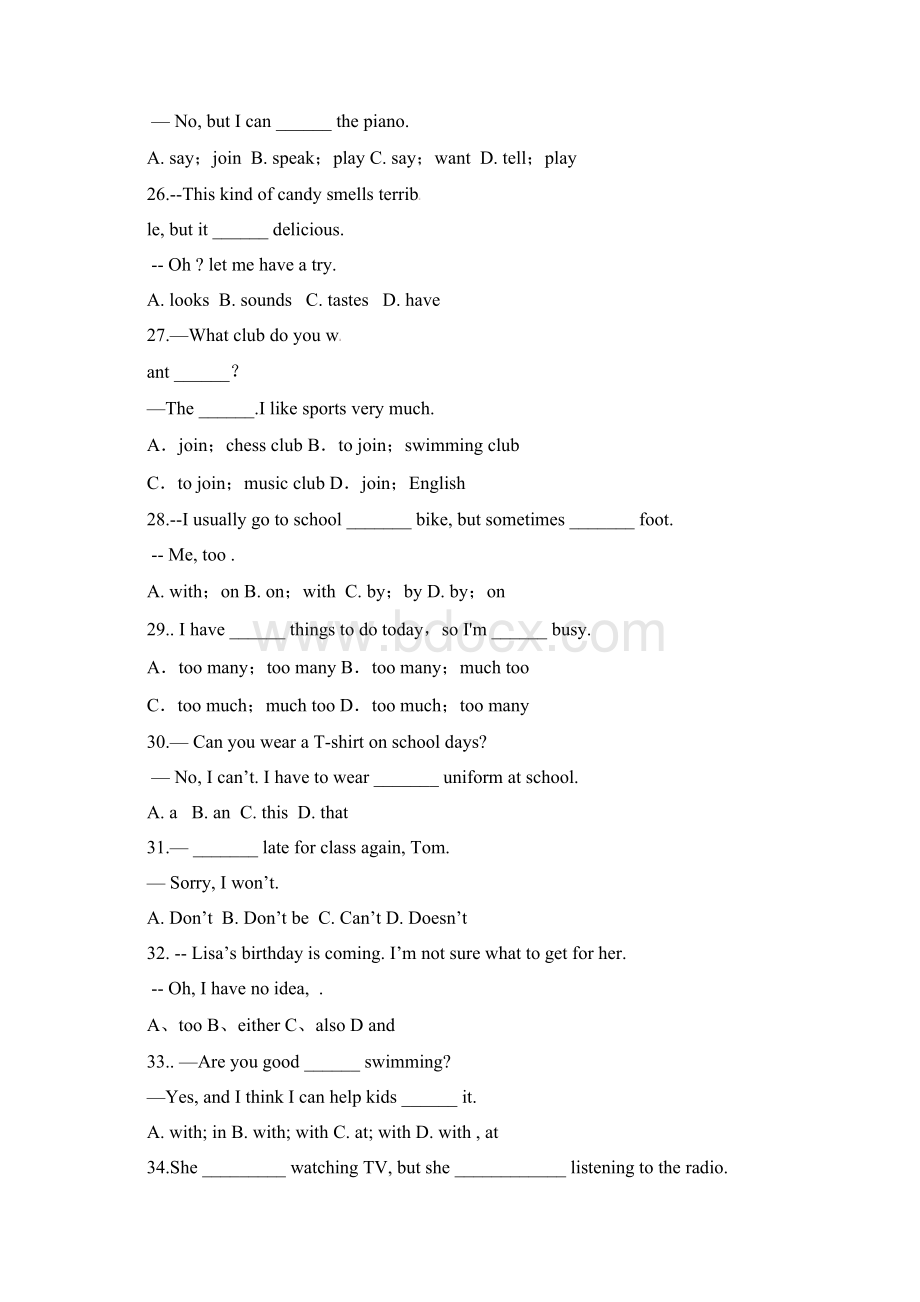 七年级英语月考试题无答案人教新目标版Word文件下载.docx_第3页