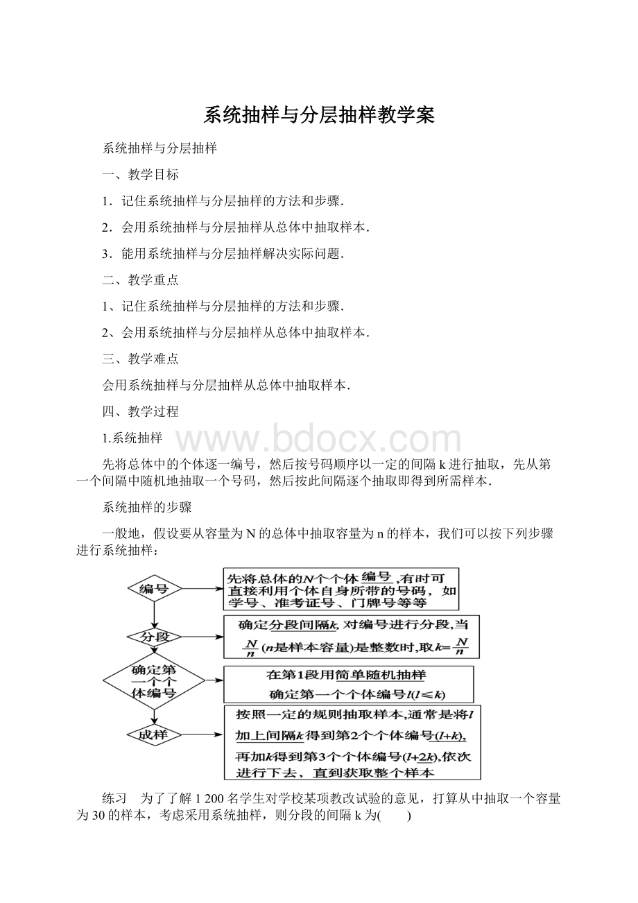 系统抽样与分层抽样教学案.docx_第1页