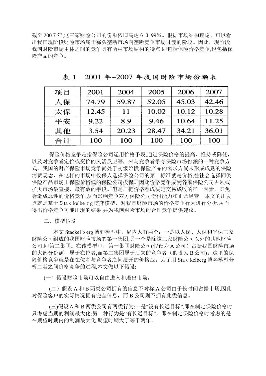 保险市场价格竞争无效性研究以我国财险市场为例Word格式文档下载.docx_第2页