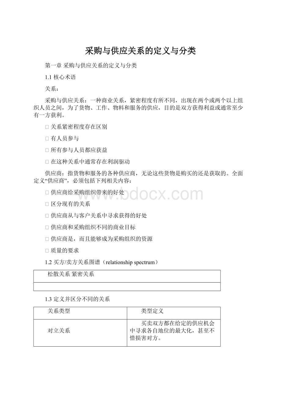 采购与供应关系的定义与分类.docx