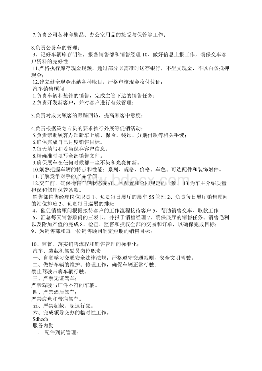 汽车体系岗位职责Word格式.docx_第3页