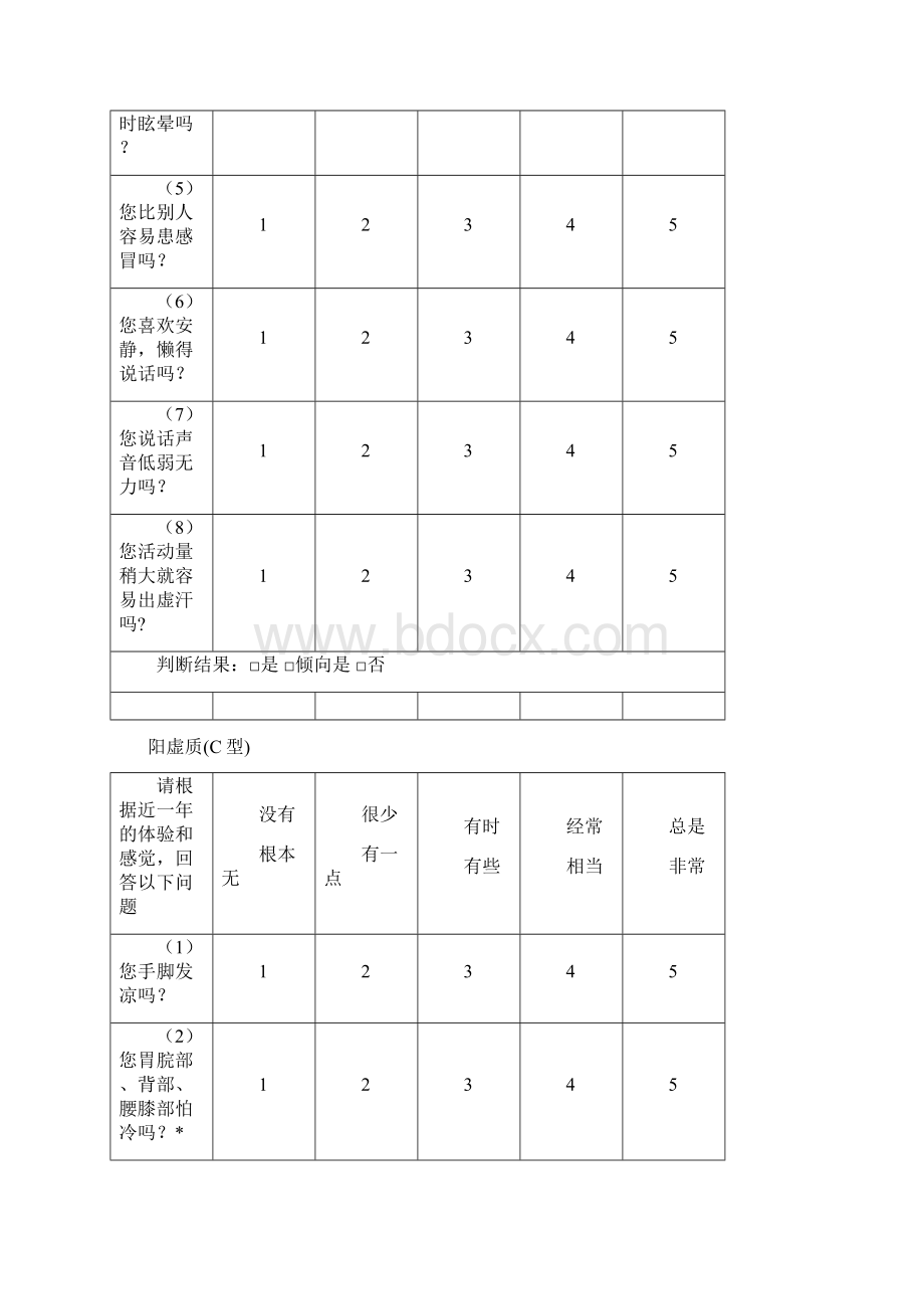 中医体质分类判定表Word下载.docx_第3页