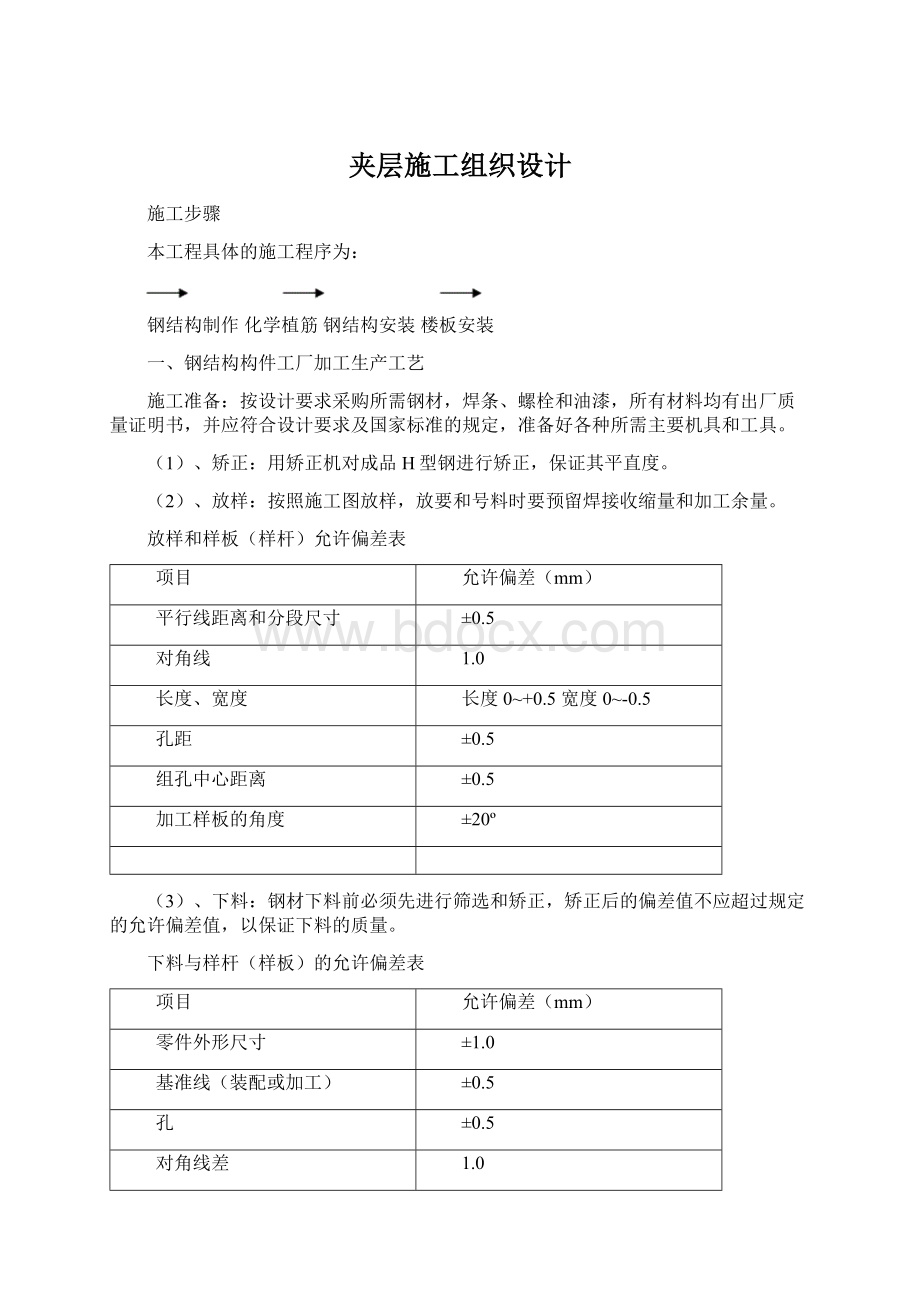 夹层施工组织设计.docx_第1页