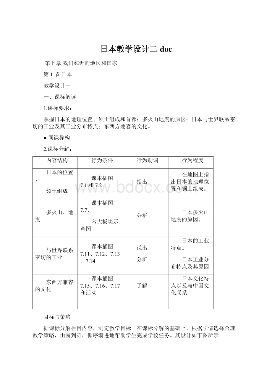 日本教学设计二docWord下载.docx