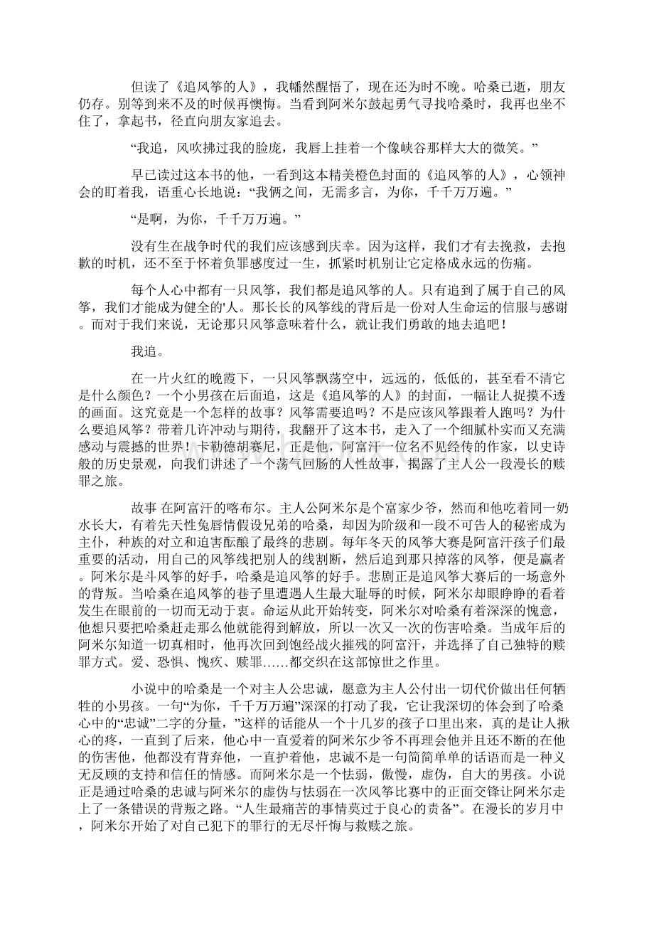 《追风筝的人》读书心得范文通用10篇.docx_第3页