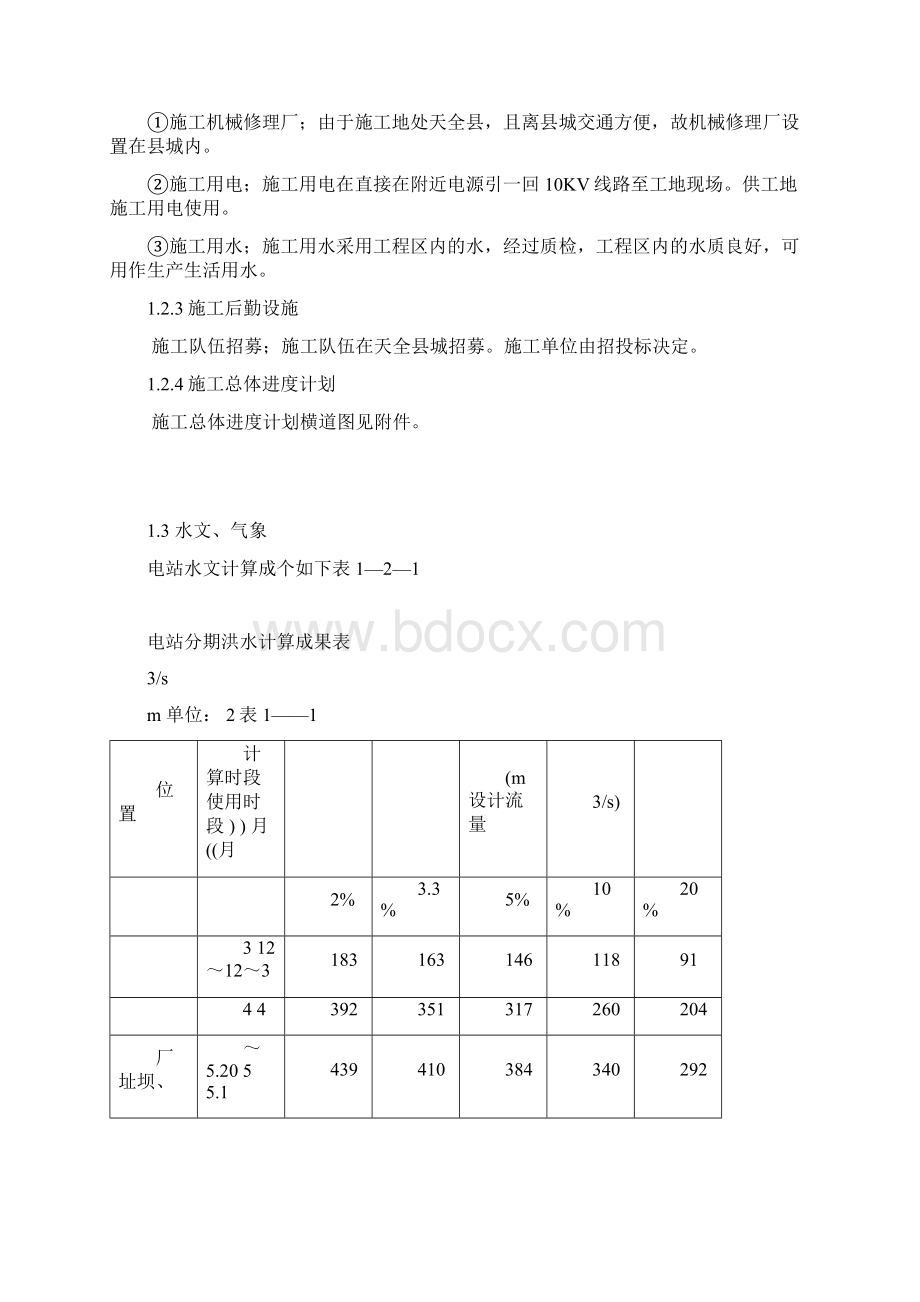 干溪坡水电站施工组织设计说明书.docx_第3页