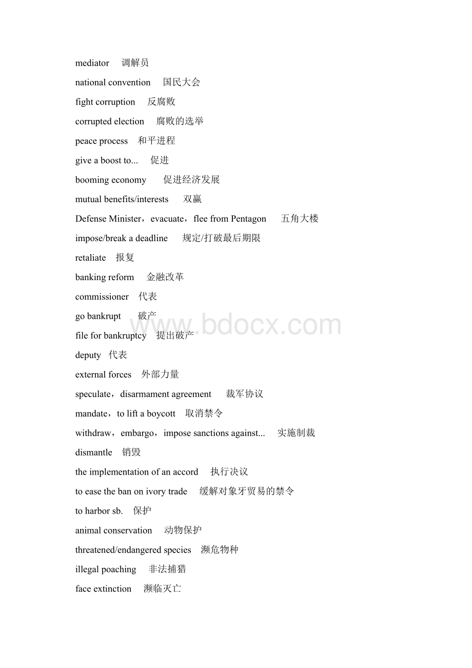 常用听力高频词汇汇总英语专四Word下载.docx_第2页