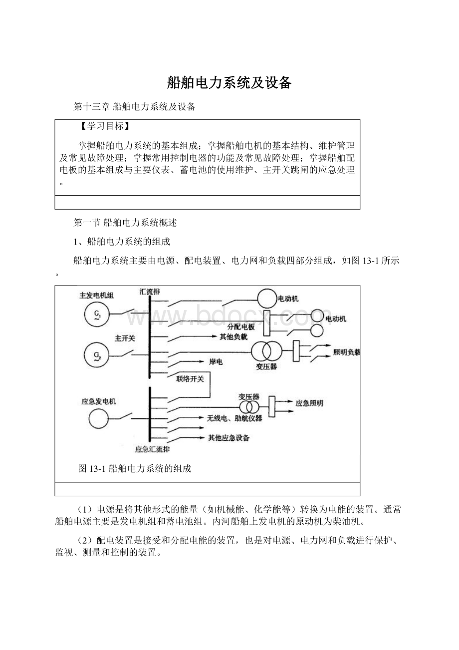 船舶电力系统及设备文档格式.docx