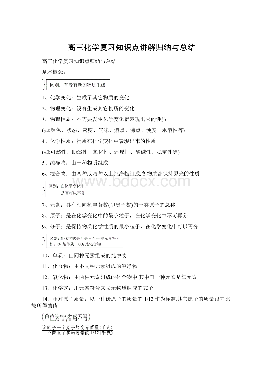 高三化学复习知识点讲解归纳与总结文档格式.docx