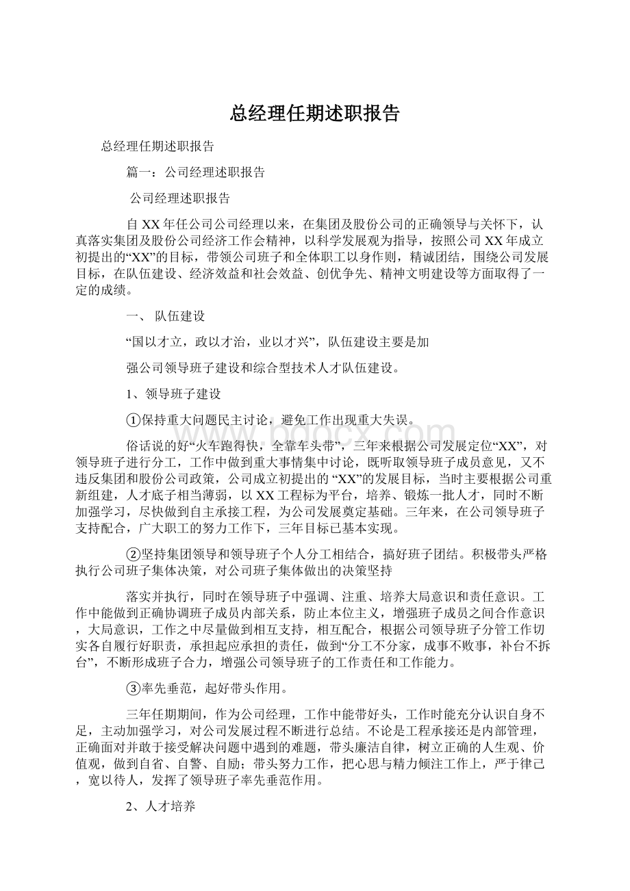 总经理任期述职报告.docx