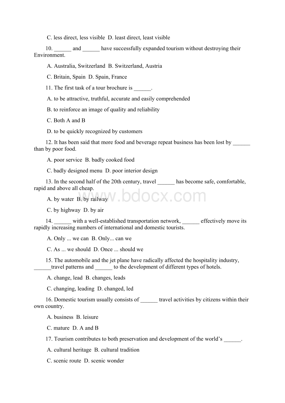 旅游英语选读自学考试试题doc 10页Word格式文档下载.docx_第3页