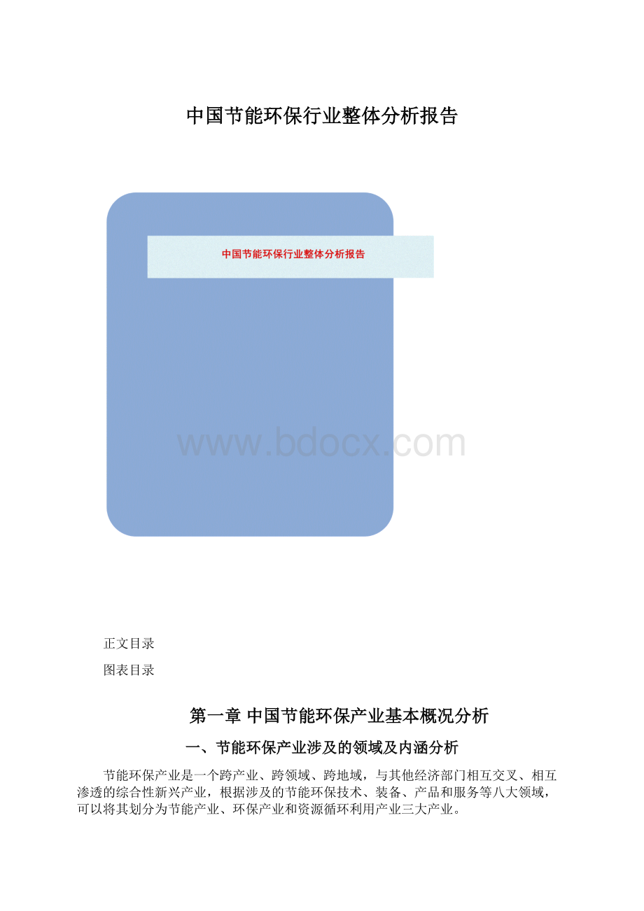 中国节能环保行业整体分析报告.docx