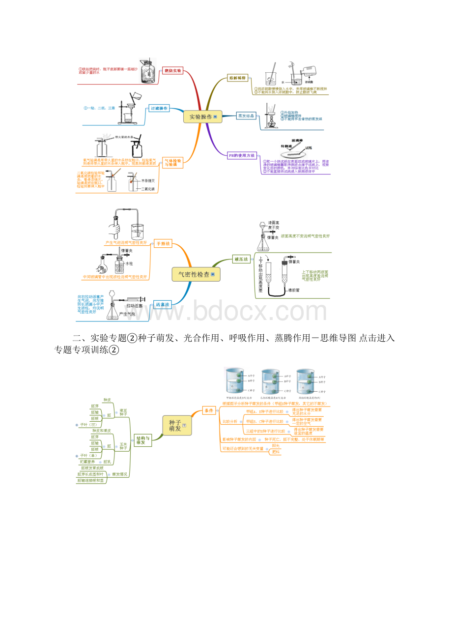 思维导图 浙江省中考科学实验专题复习热点实验思维导图Word格式文档下载.docx_第2页