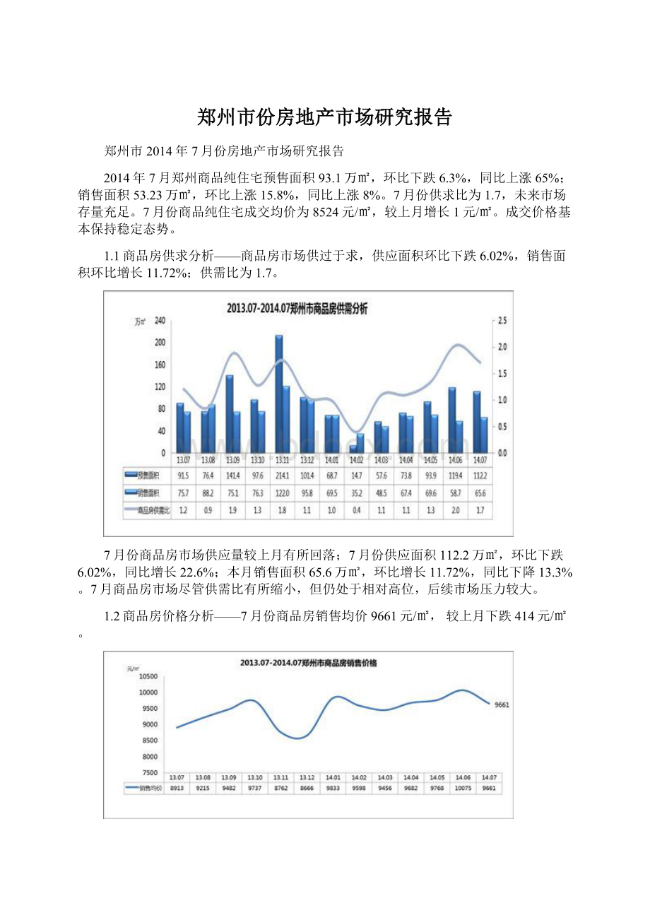 郑州市份房地产市场研究报告.docx