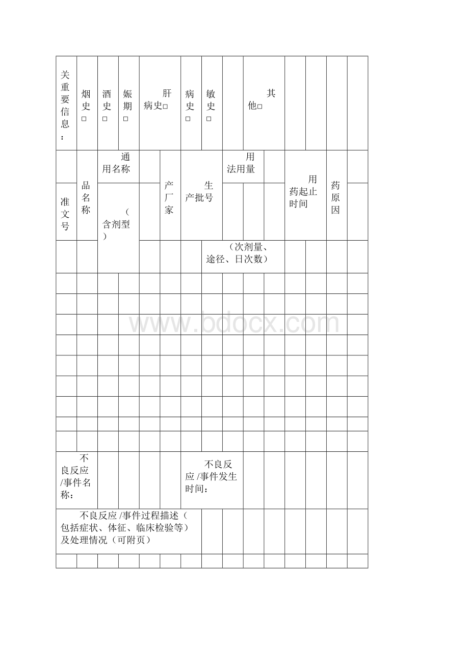 药品不良反应医疗器械不良事件报告表最新.docx_第2页