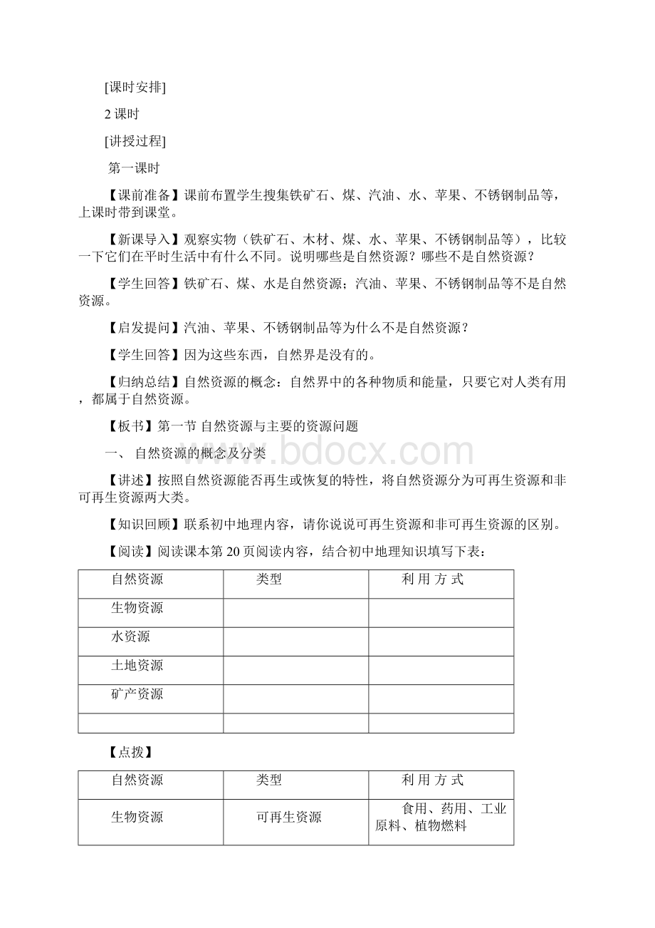 高二地理自然资源与主要的资源问题Word格式文档下载.docx_第2页