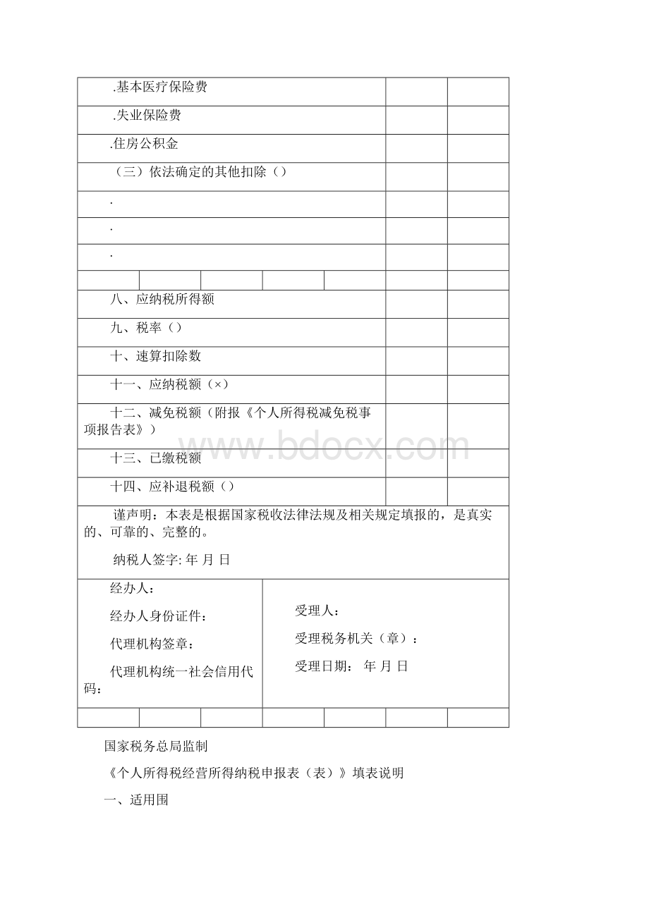 个人所得税经营所得纳税申报表A表Word文件下载.docx_第2页