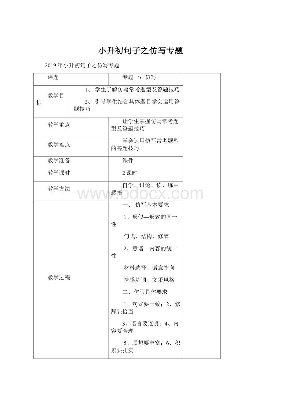 小升初句子之仿写专题.docx