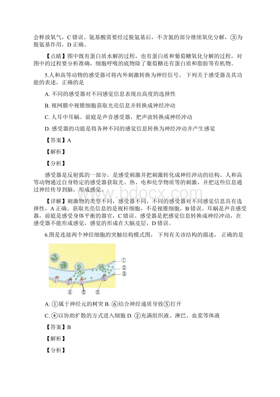 上海市杨浦区高三上学期等级考模拟期末调研生命科学生物精校解析 Word版.docx_第3页