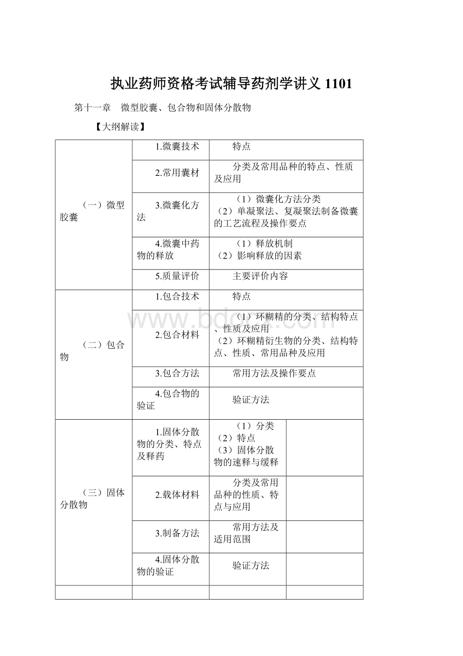 执业药师资格考试辅导药剂学讲义1101.docx