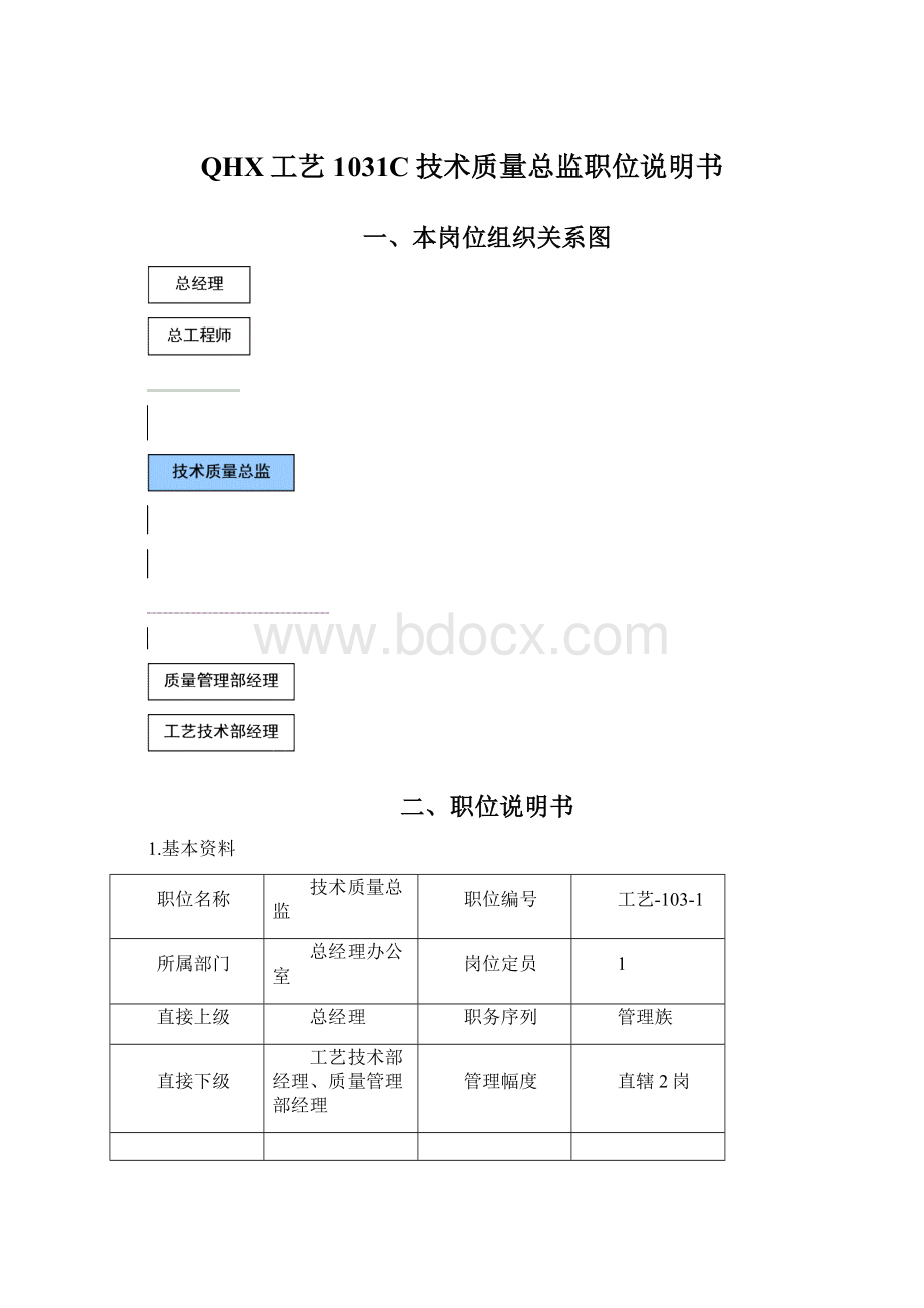 QHX工艺1031C技术质量总监职位说明书.docx