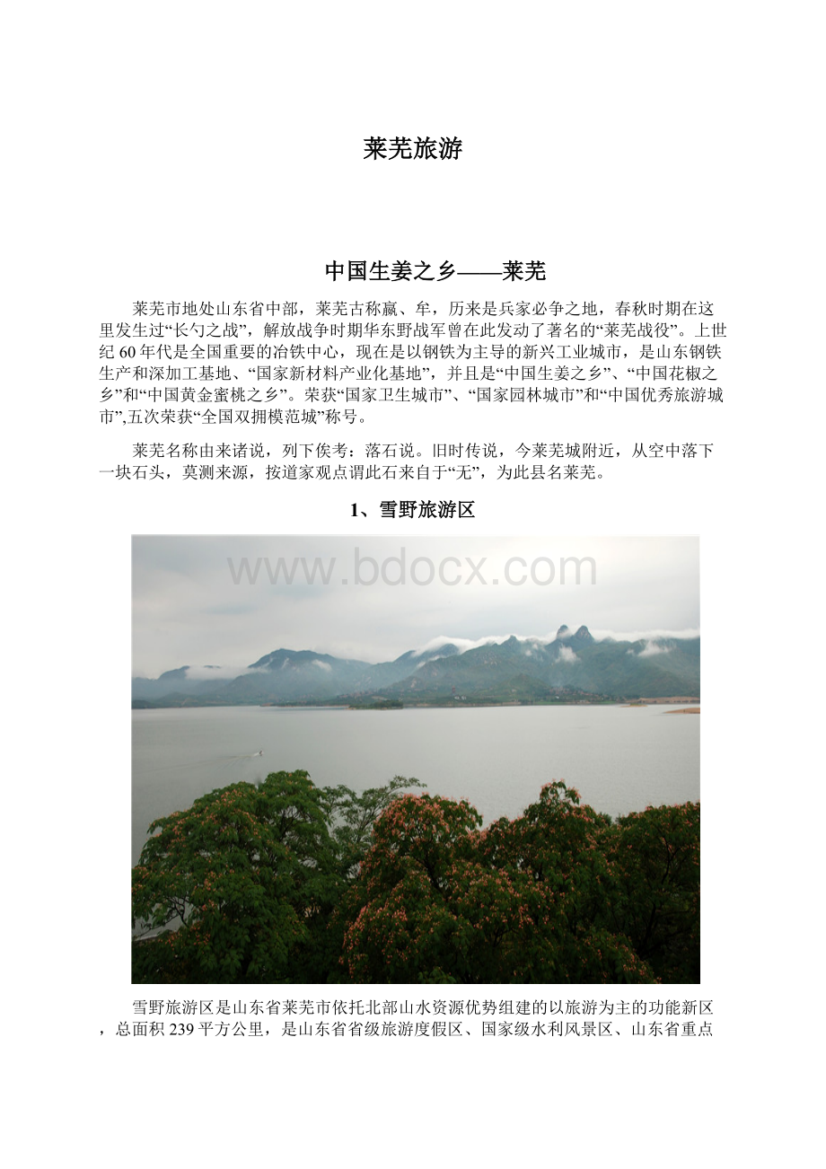 莱芜旅游Word下载.docx_第1页