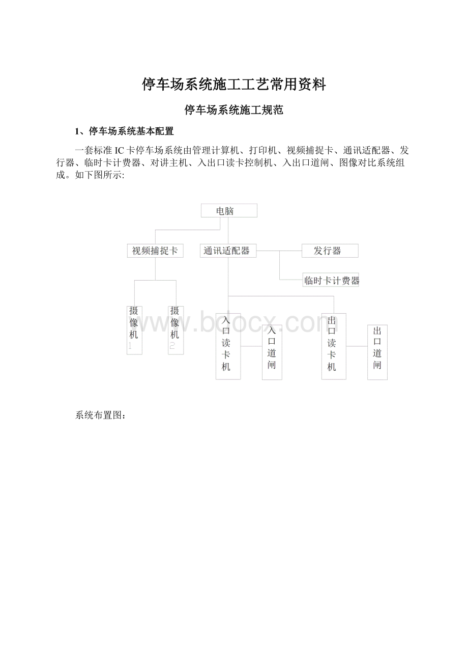 停车场系统施工工艺常用资料.docx_第1页