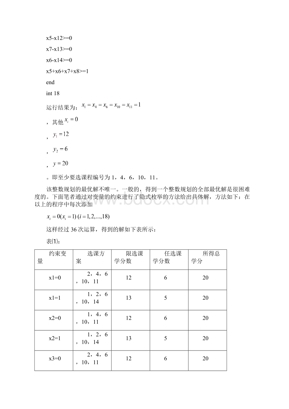 整数规划最优选课问题.docx_第3页