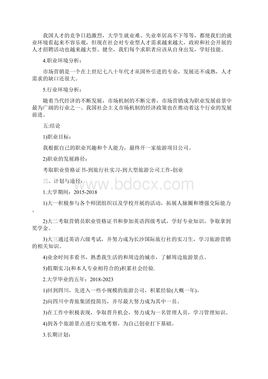 个人职业生涯与发展规划Word文件下载.docx_第2页