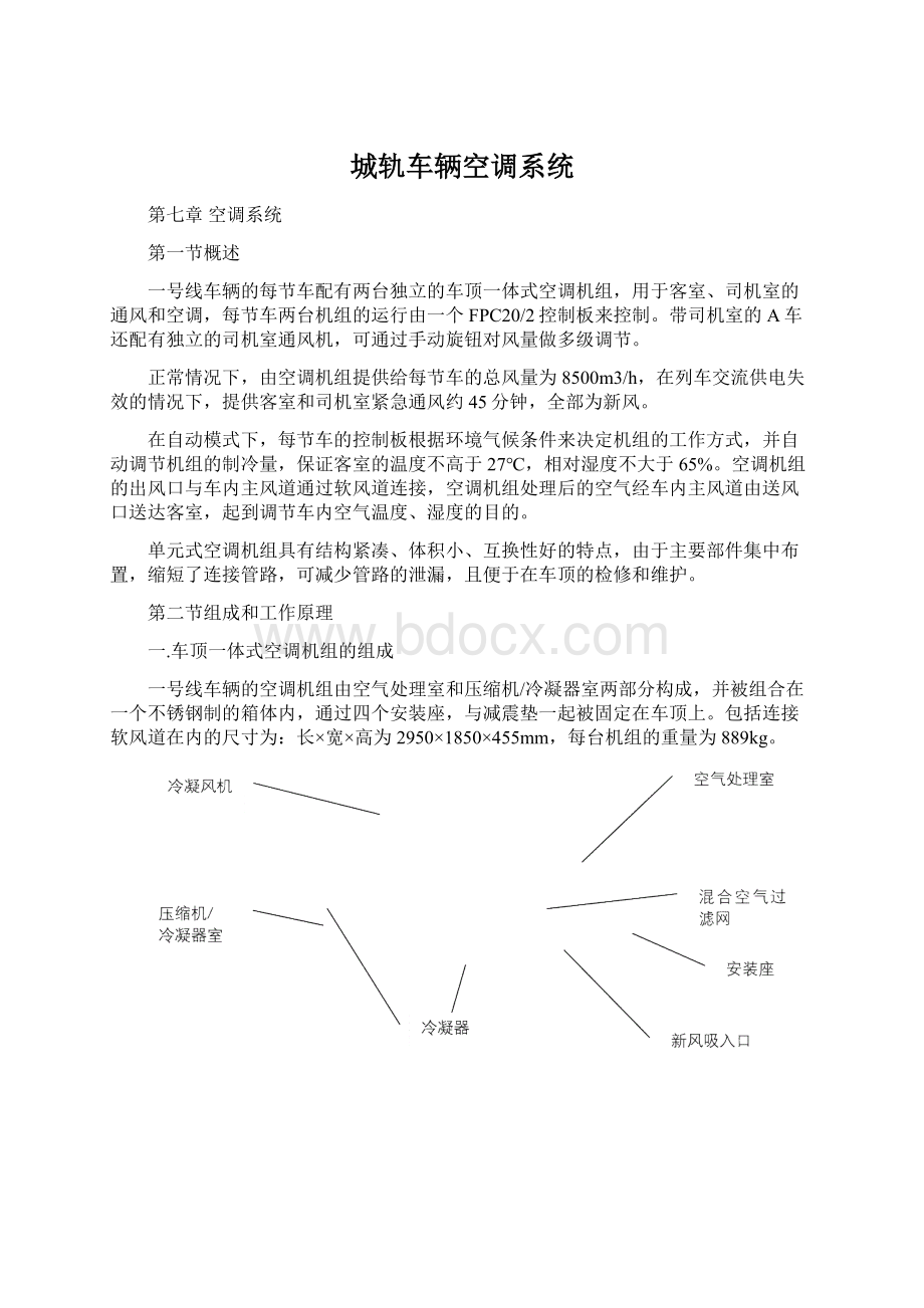 城轨车辆空调系统Word文件下载.docx