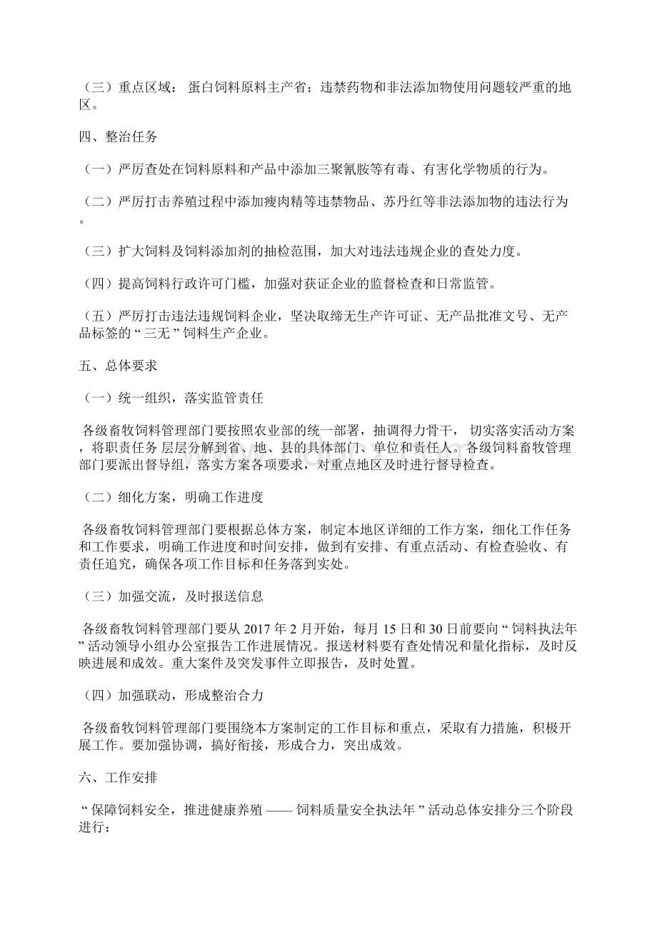 饲料专项整治行动实施方案Word文档格式.docx_第2页