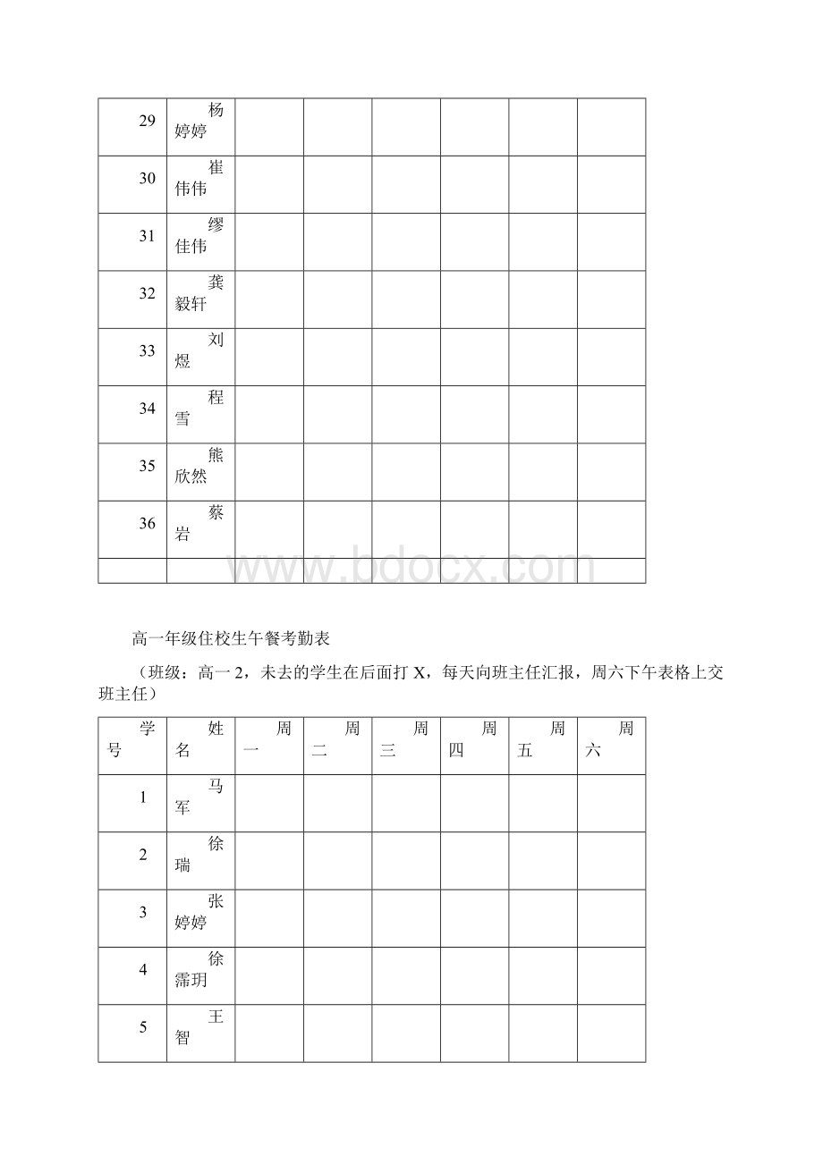 高一年级住校生午餐考勤表.docx_第3页