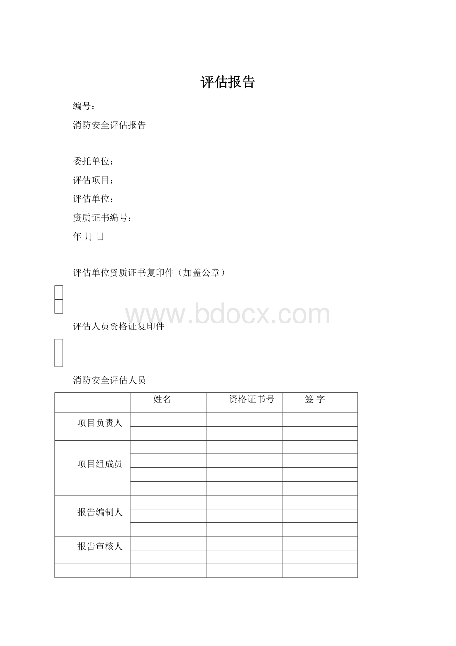 评估报告Word格式文档下载.docx