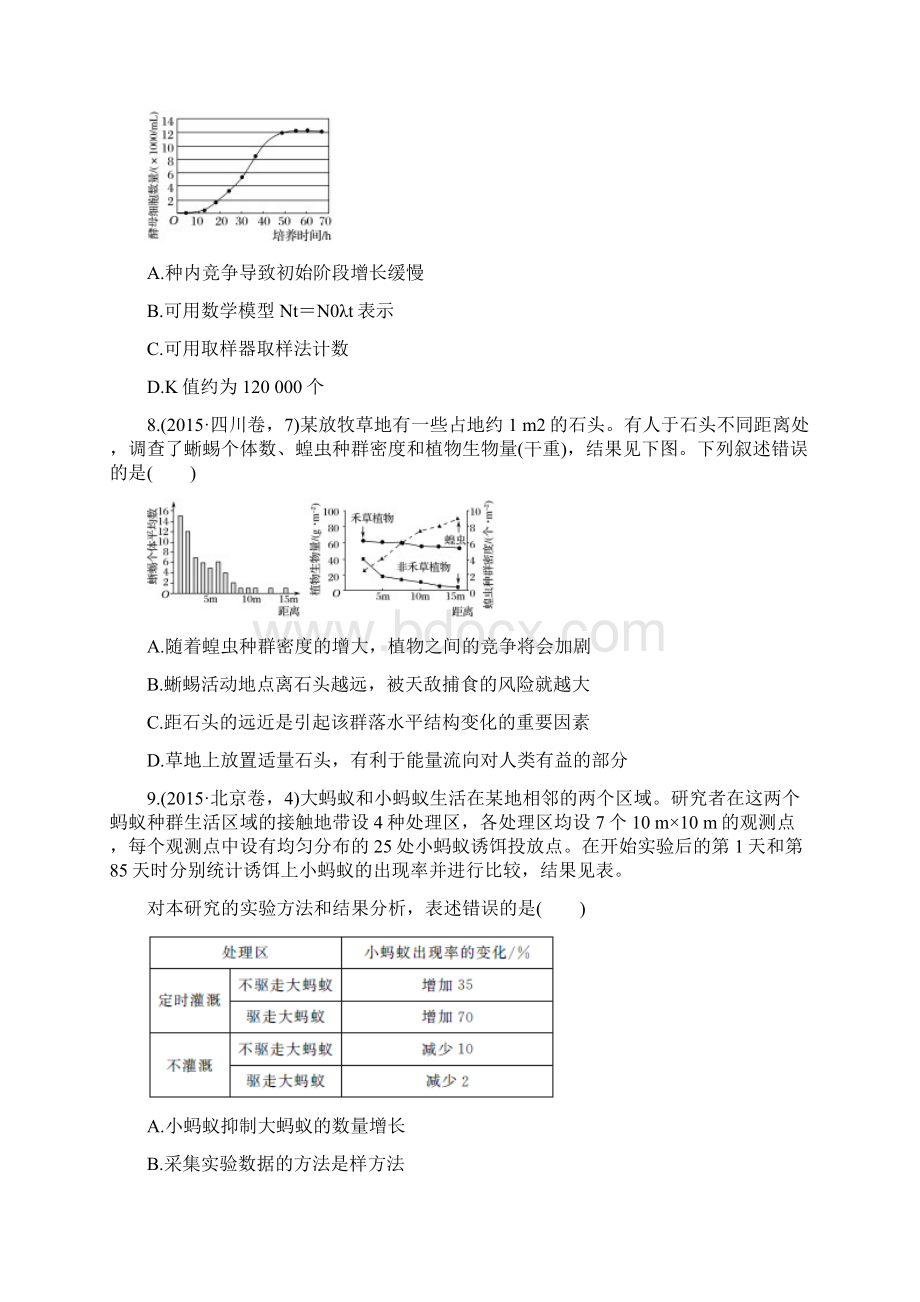 版高考生物一轮复习单元七生物与环境含三年真题.docx_第3页