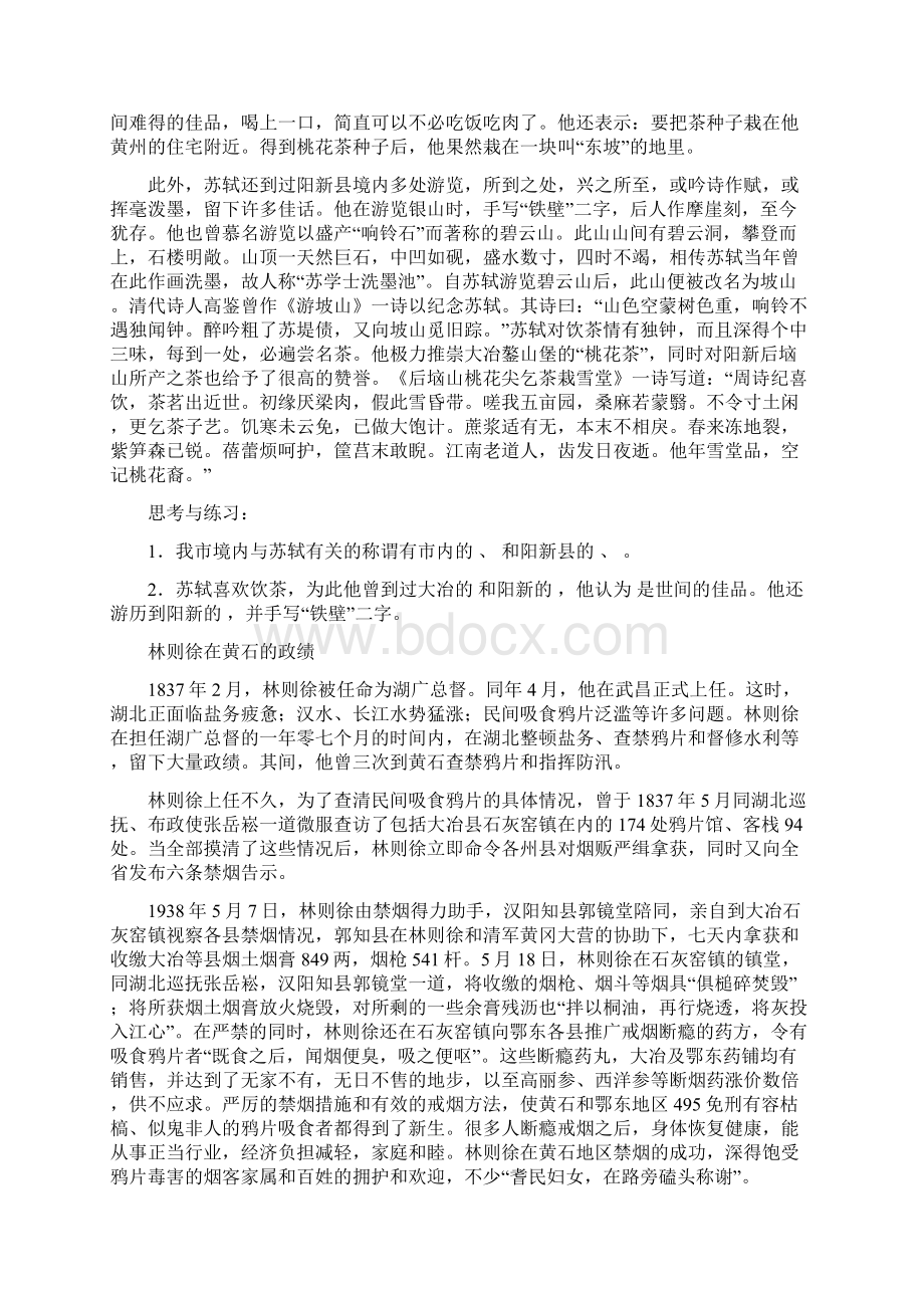 湖北黄石中考历史复习黄石地方史Word格式文档下载.docx_第3页