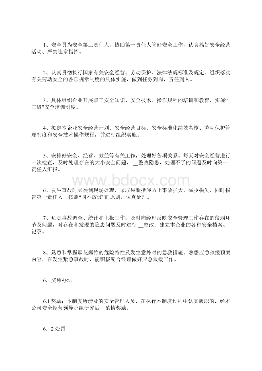 安全管理人员的职责Word文档格式.docx_第3页