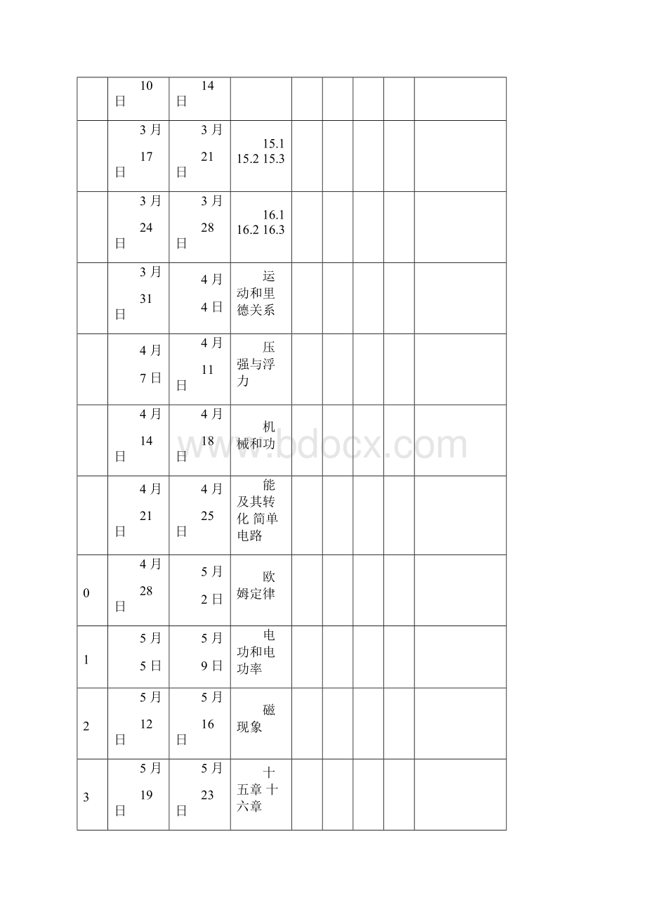 北师大版九年级下册物理教学计划及课时安排可编辑修改word版Word格式.docx_第2页