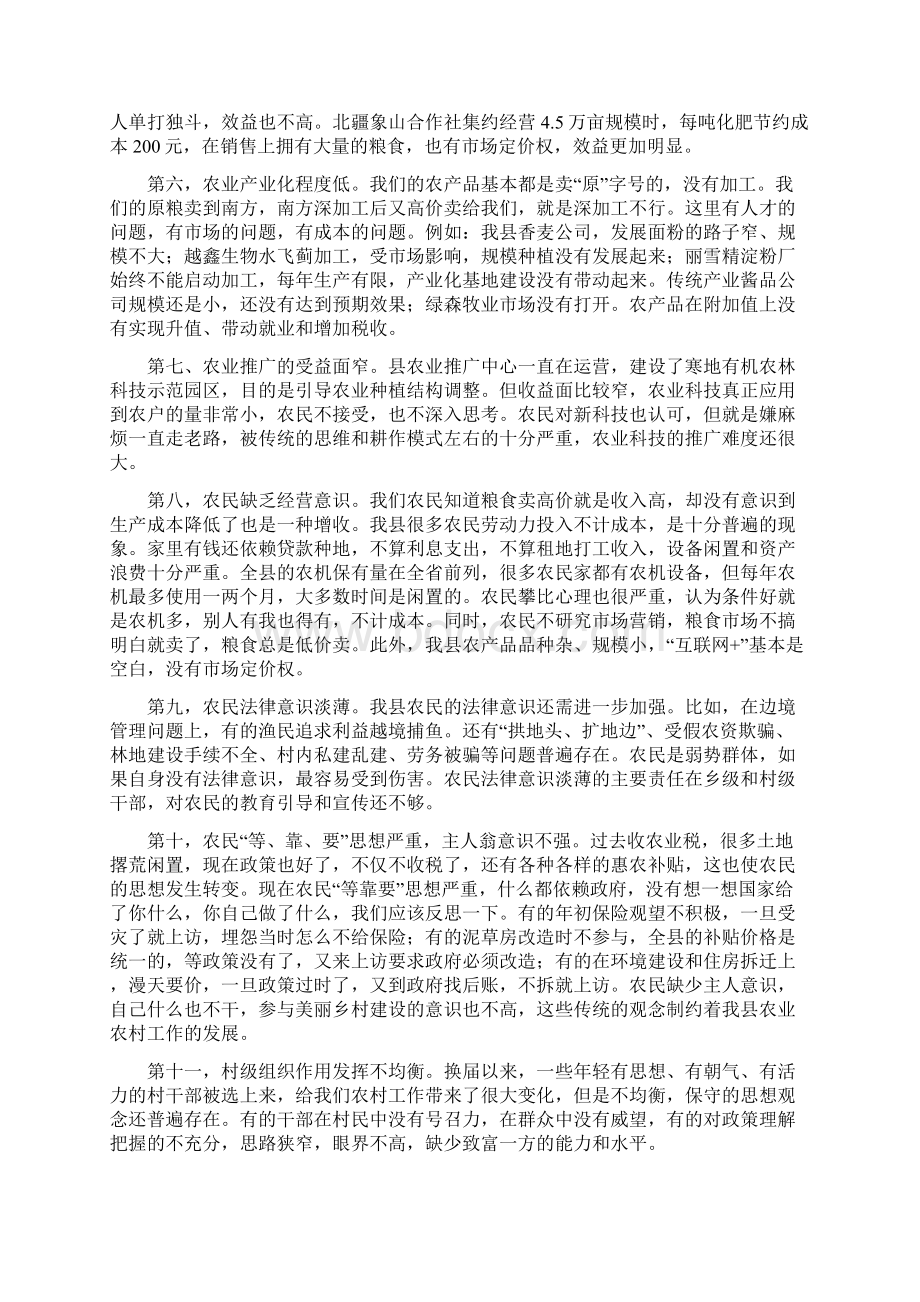 县长在农业农村工作会议上的讲话与县长在农业干部大会发言汇编Word文档下载推荐.docx_第2页