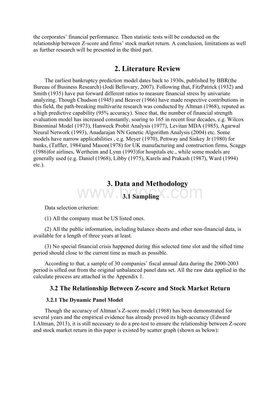 The predictability of Zscore model on stock returns a perspective of US listed companies文档格式.docx_第3页