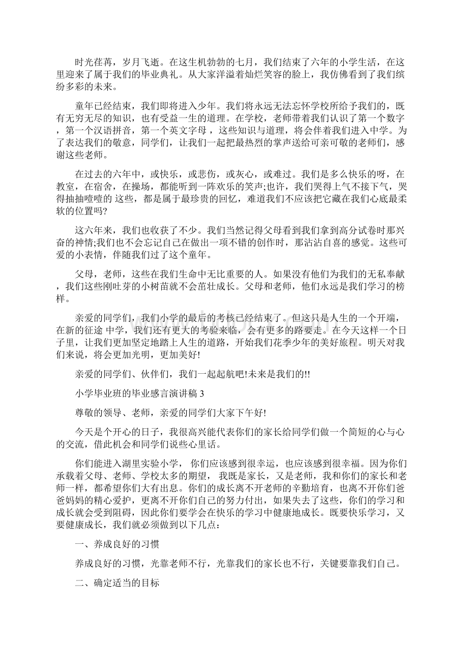 毕业班的毕业感言演讲稿Word下载.docx_第2页