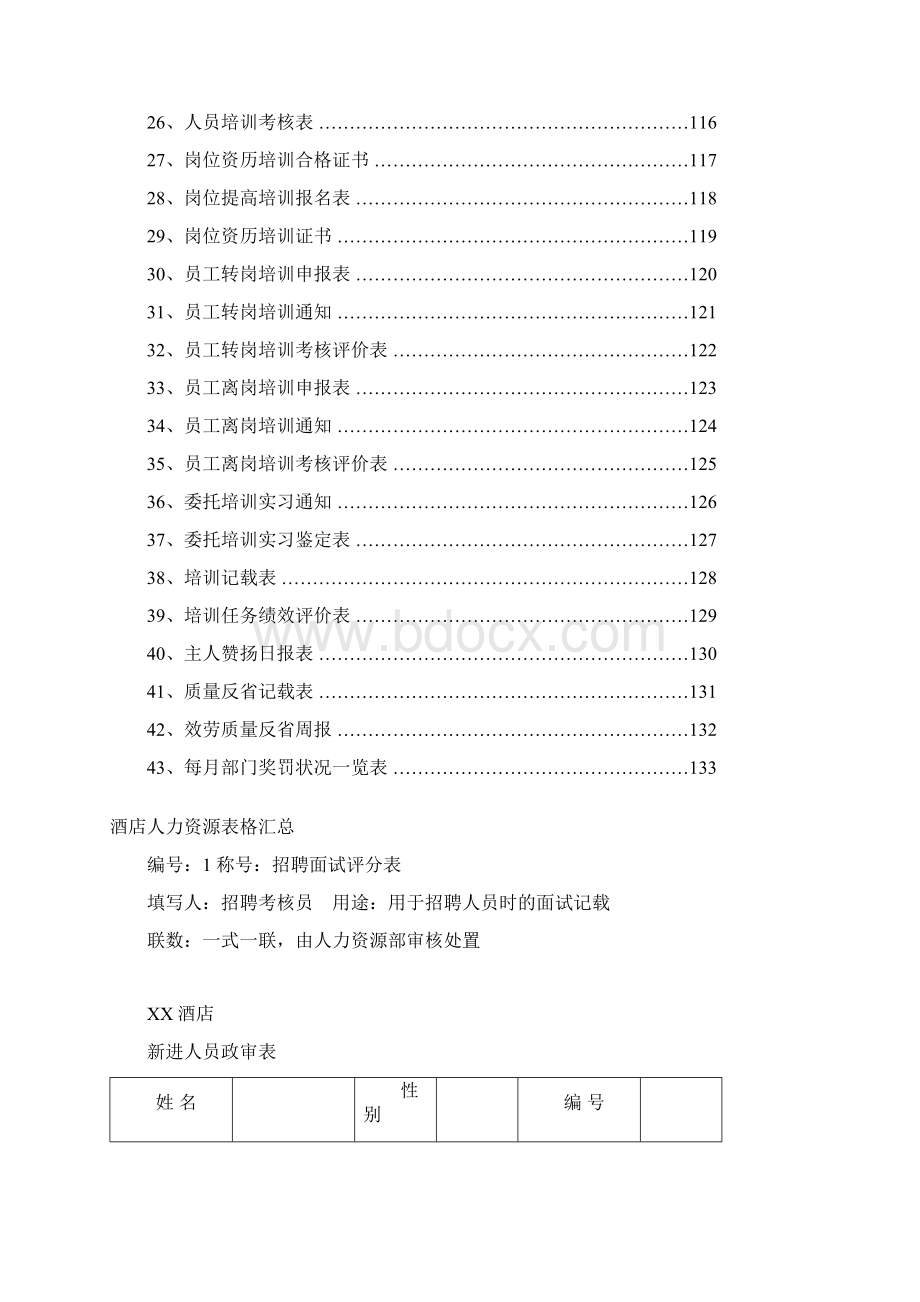 酒店人力资源表格汇总.docx_第2页