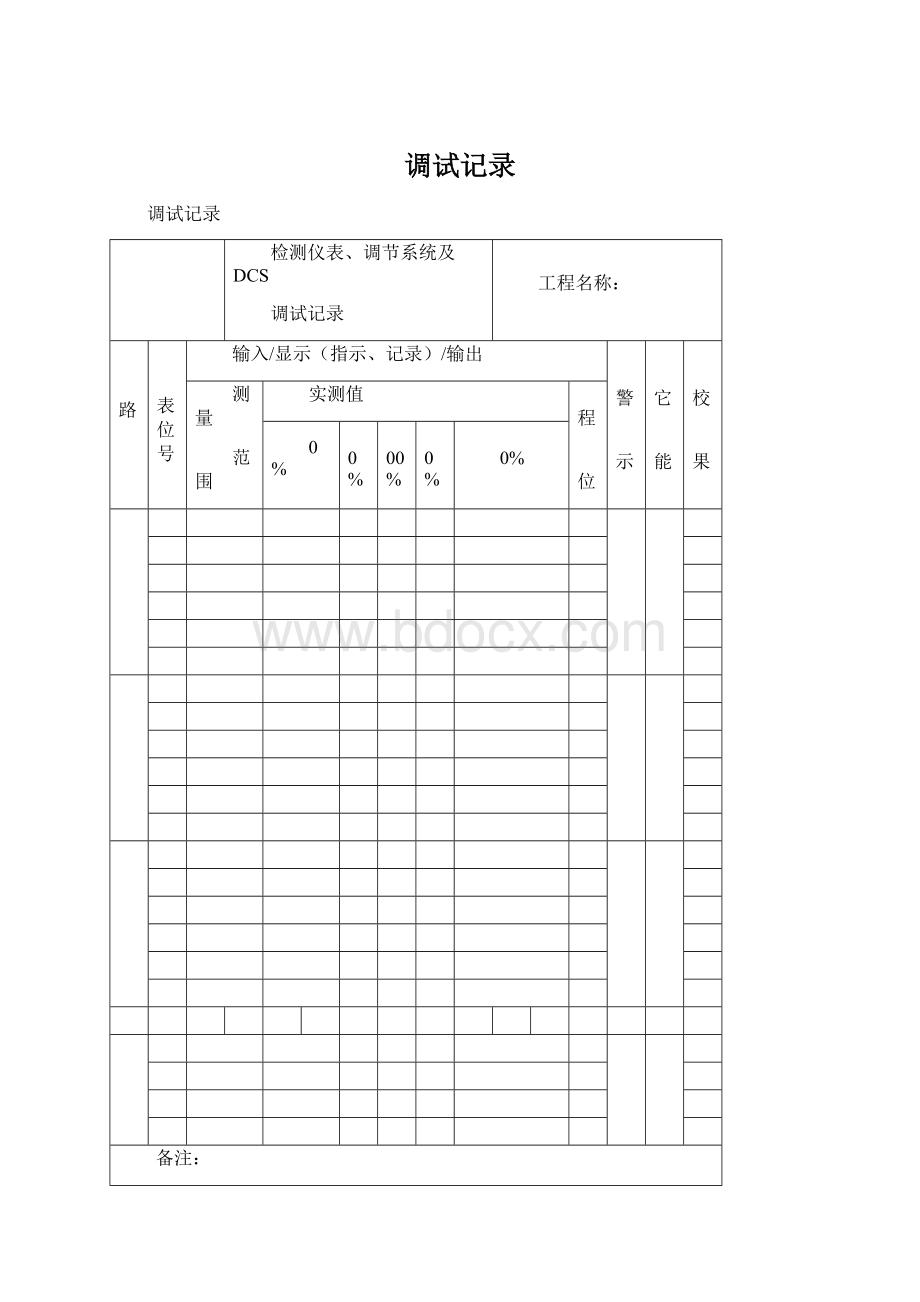 调试记录Word文档格式.docx