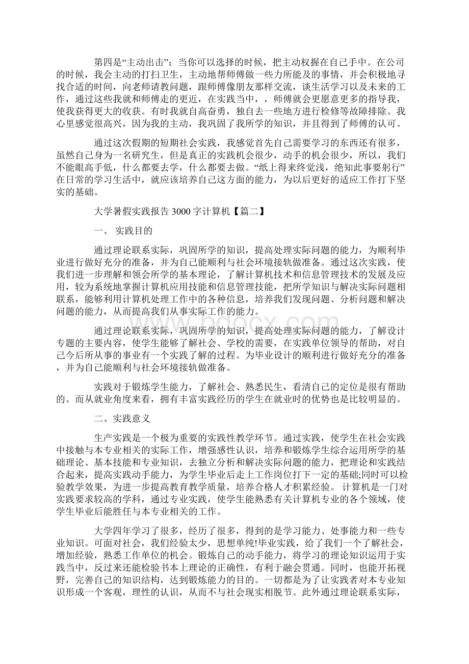 大学暑假实践报告3000字计算机.docx_第3页