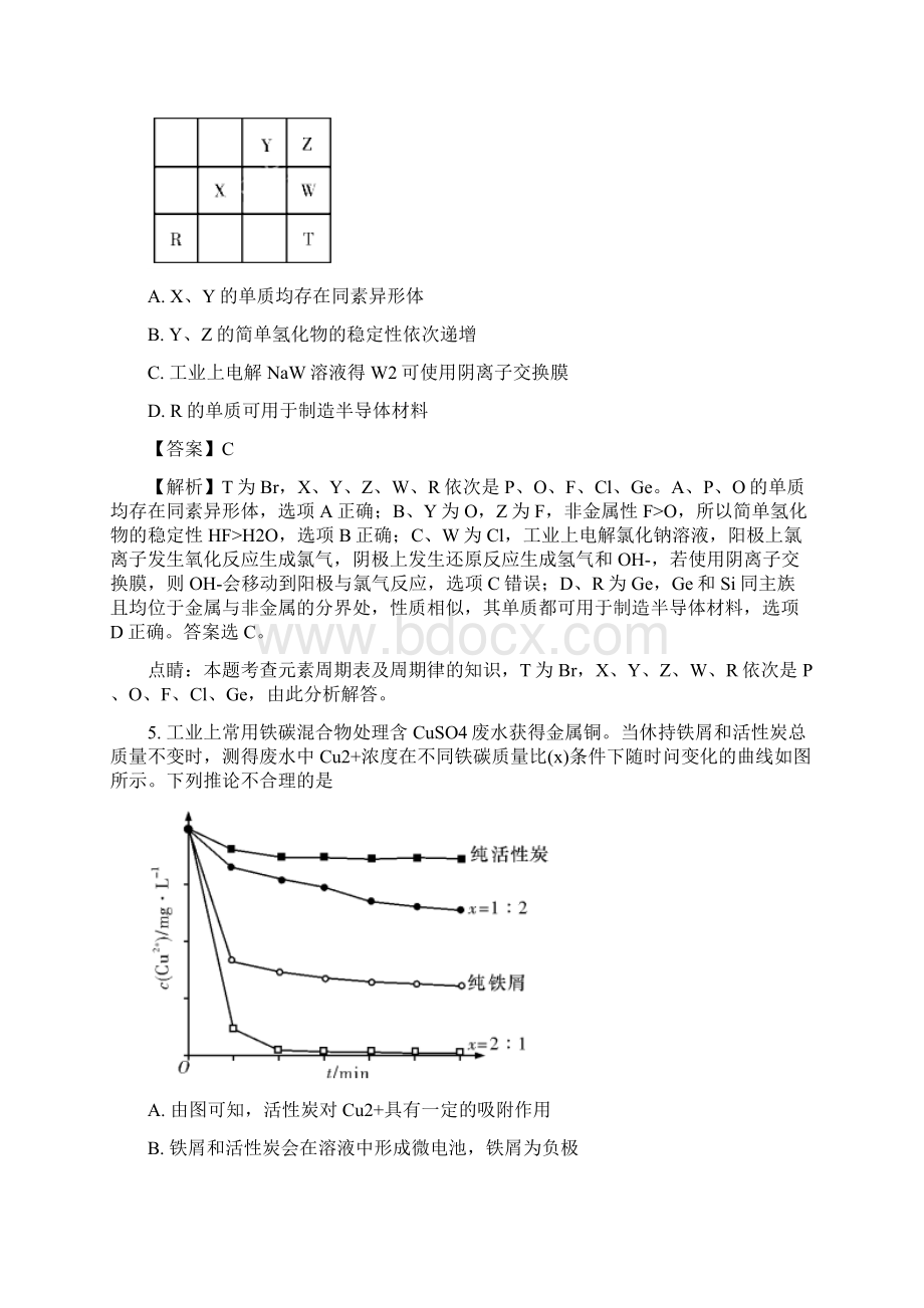 届湖南省高三六校联考理科综合能力测试化学试题解析版Word文件下载.docx_第3页