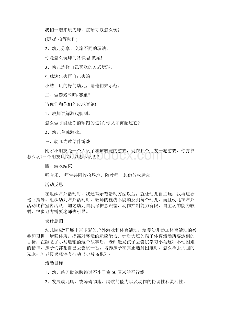 大班户外健康活动教案40篇文档格式.docx_第2页