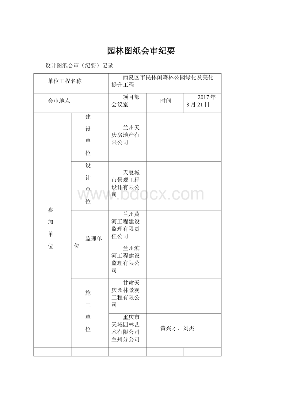 园林图纸会审纪要Word格式.docx_第1页