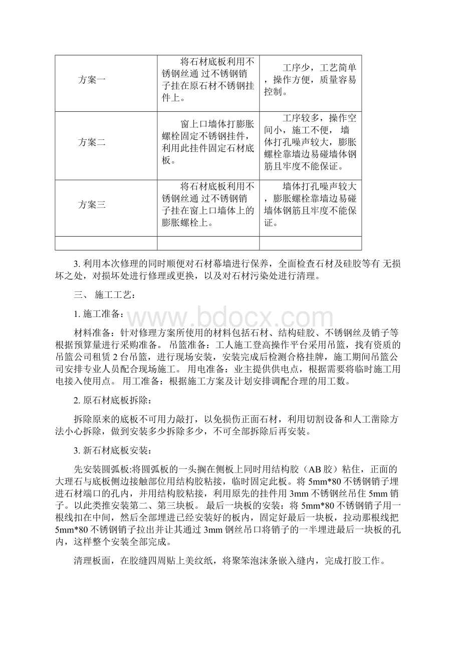 外墙石材维修施工方案文档格式.docx_第2页