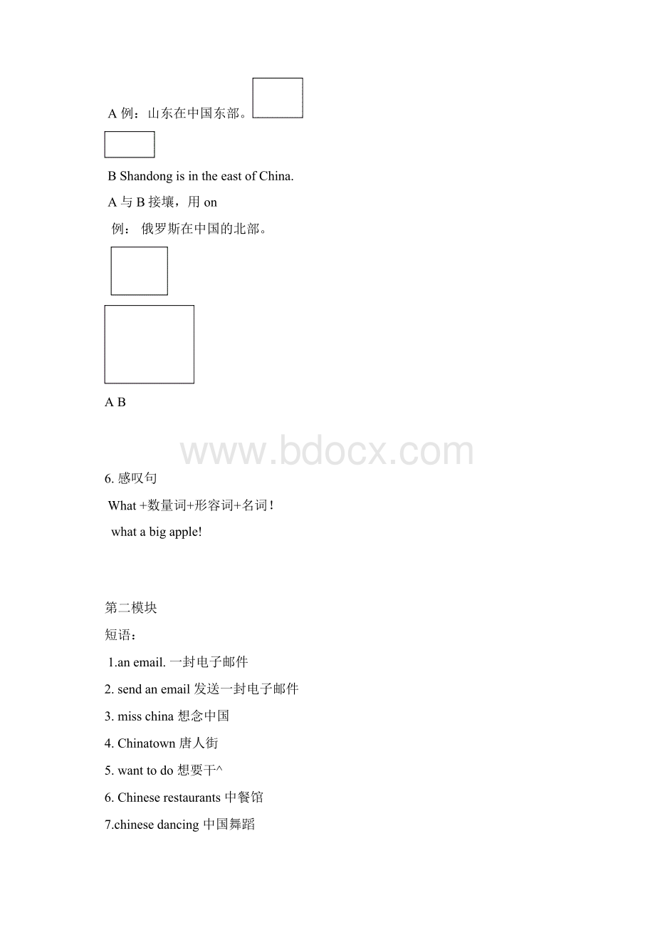 外研版三起小学英语六年上册复习提纲词+句+单词.docx_第2页