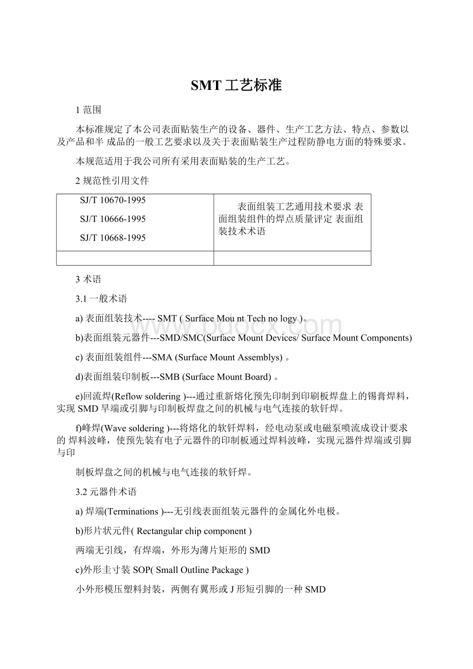 SMT工艺标准Word文件下载.docx